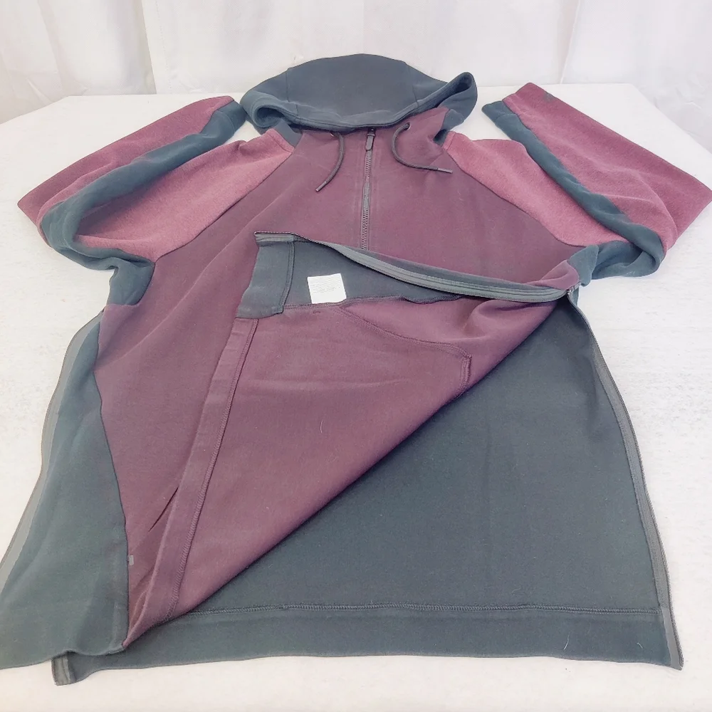 Nike Tech Fleece Half Zip Hoodie Burgundy Black Men's XL
